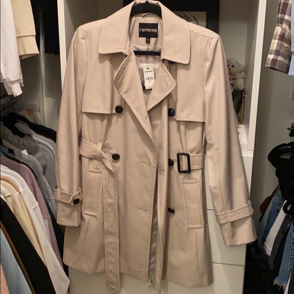 Express Beige Trench Coat